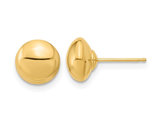 14K Yellow Gold Button Ball 7mm Stud Earrings